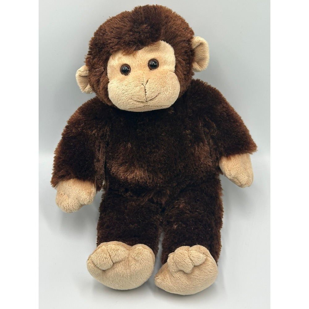 Bearington Collection Monkey Plush Kids 12" Brown Tan Shaggy Stuffed Animal Toy‎